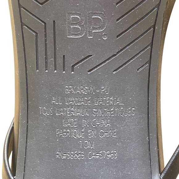 BP. Women’s Black PU Open Toe Strappy Karsyn Heeled Sandals Size 10M-New - Picture 8 of 9